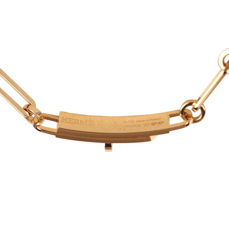 HERMèS SMALL KELLY CHAINE CHOKER NECKLACE DIAMONDS 18K YELLOW GOLD