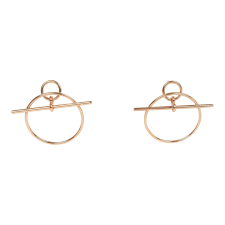 HERMèS SMALL LOOP EARRINGS ROSE GOLD