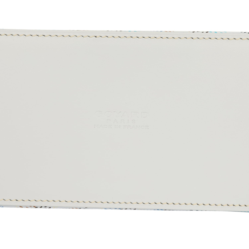 GOYARD GOYARDINE CANVAS POLAR BLUE VENDOME NANO BAG PALLADIUM HARDWARE