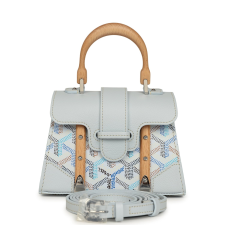 GOYARD GOYARDINE CANVAS POLAR BLUE SAIGON STRUCTURE NANO PALLADIUM HARDWARE