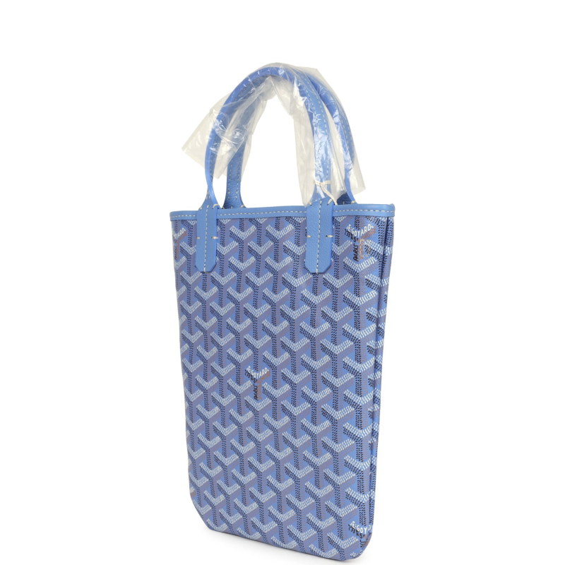 GOYARD GOYARDINE CANVAS IRIS POITIERS PM BAG PALLADIUM HARDWARE