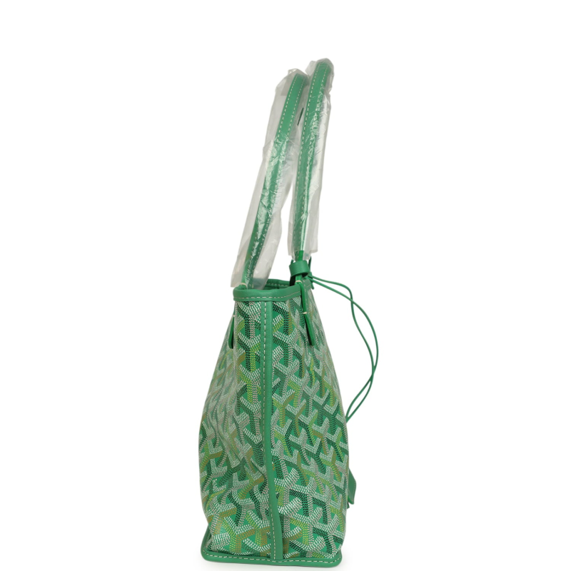 GOYARD GOYARDINE ANJOU MEADOW GREEN MINI BAG PALLADIUM HARDWARE