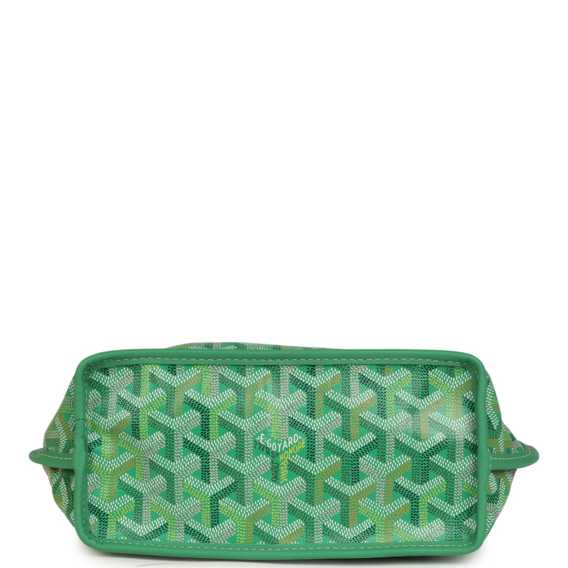 GOYARD GOYARDINE ANJOU MEADOW GREEN MINI BAG PALLADIUM HARDWARE