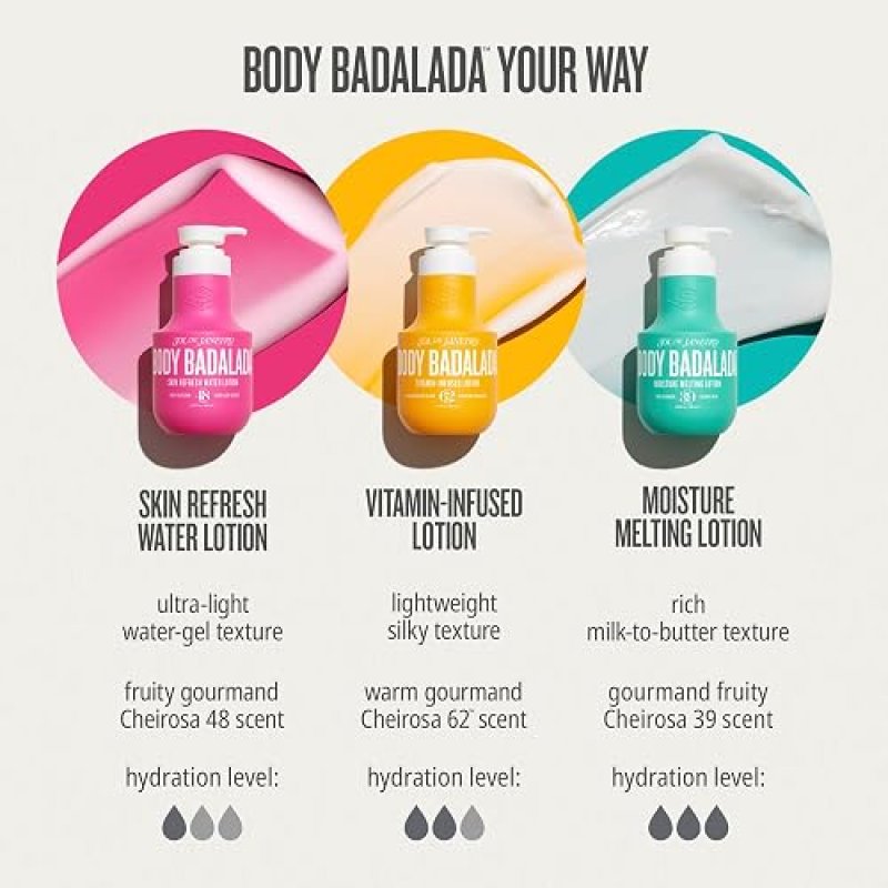 SOL DE JANEIRO BODY BADALADA LOTION CHEIROSA 62 PERFUME MIST BUNDLE SET