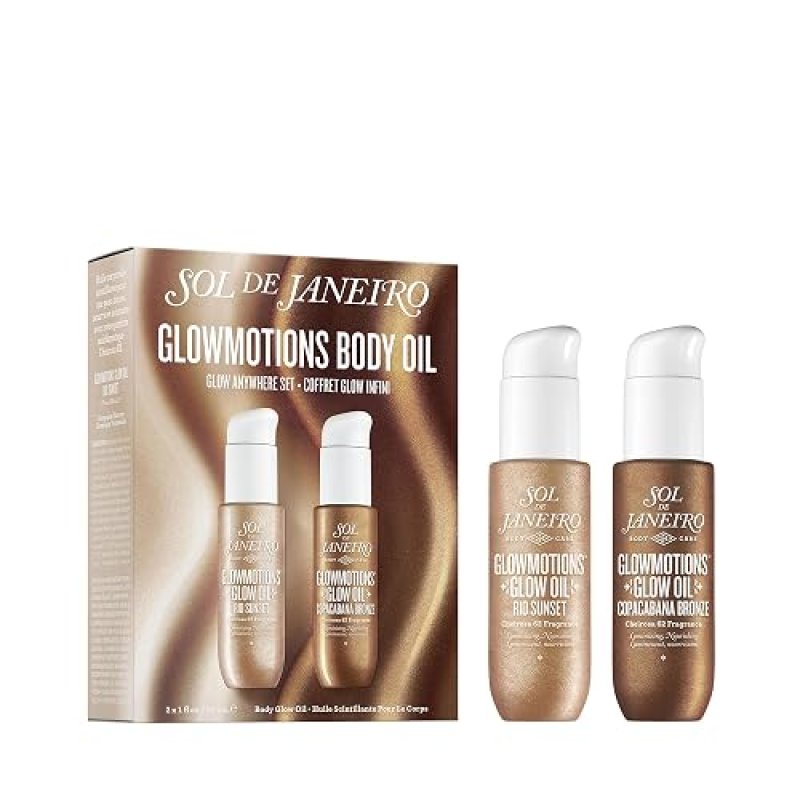 SOL DE JANEIRO GLOWMOTIONS BODY OIL SET RADIANT GLOW ANYWHERE MOISTURIZING BODY OILS