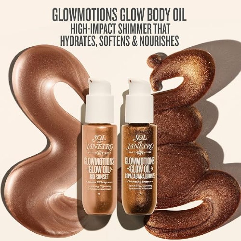 SOL DE JANEIRO GLOWMOTIONS BODY OIL SET RADIANT GLOW ANYWHERE MOISTURIZING BODY OILS