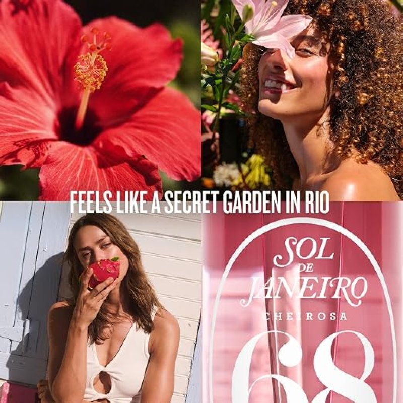 SOL DE JANEIRO GIFT SET TWO TRAVEL SIZE PERFUME MISTS WITH PINK POUCH FOR WOMEN
