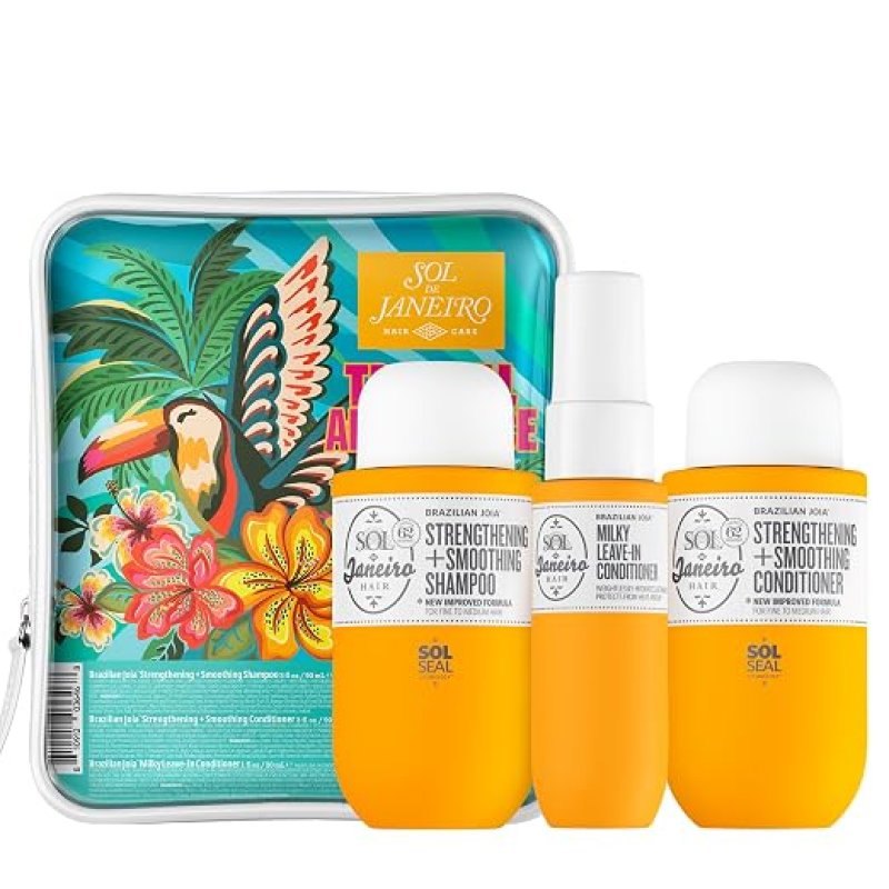 SOL DE JANEIRO TROPICAL ABUNDANCE HAIR REPAIR TRIO TRAVEL SIZE JET SET HAIR CARE KIT