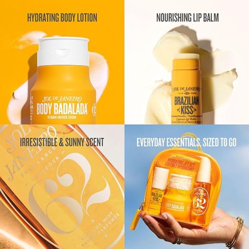 SOL DE JANEIRO CHEIROSA 62 HYDRATING TRAVEL SIZE SKINCARE MINIS JET SET COLLECTION