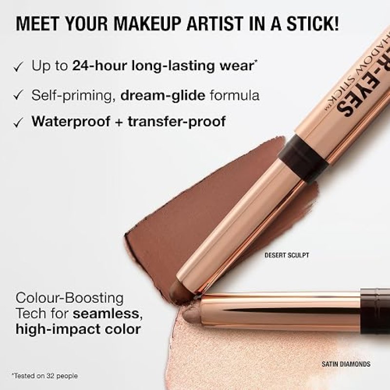 CHARLOTTE TILBURY EXAGGER-EYES EYESHADOW STICK LONG-LASTING, WATERPROOF, SHIMMER MATTE