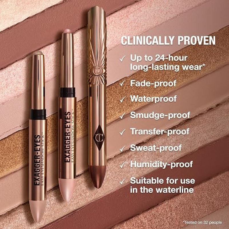 CHARLOTTE TILBURY EXAGGER-EYES EYESHADOW STICK LONG-LASTING, WATERPROOF, SHIMMER MATTE