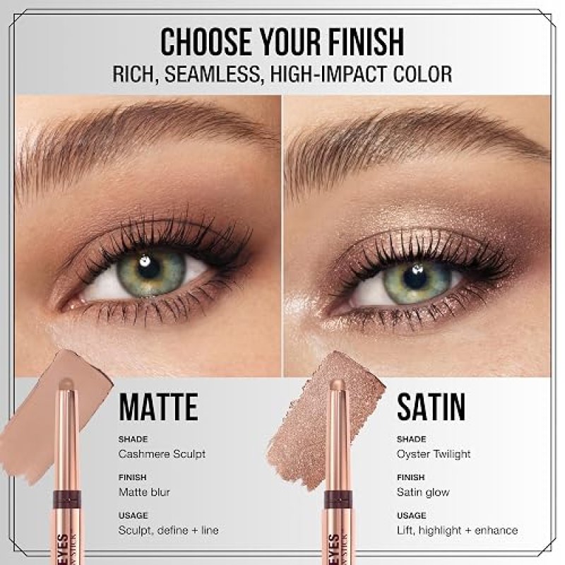 CHARLOTTE TILBURY EXAGGER-EYES EYESHADOW STICK LONG-LASTING, WATERPROOF, SHIMMER MATTE