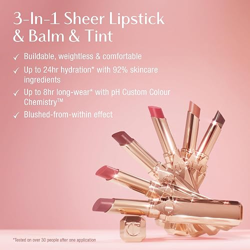 CHARLOTTE TILBURY PILLOW TALK BLUSH BALM LIP TINT LONG-LASTING HYDRATING SHEER TINT WITH PEPTIDES