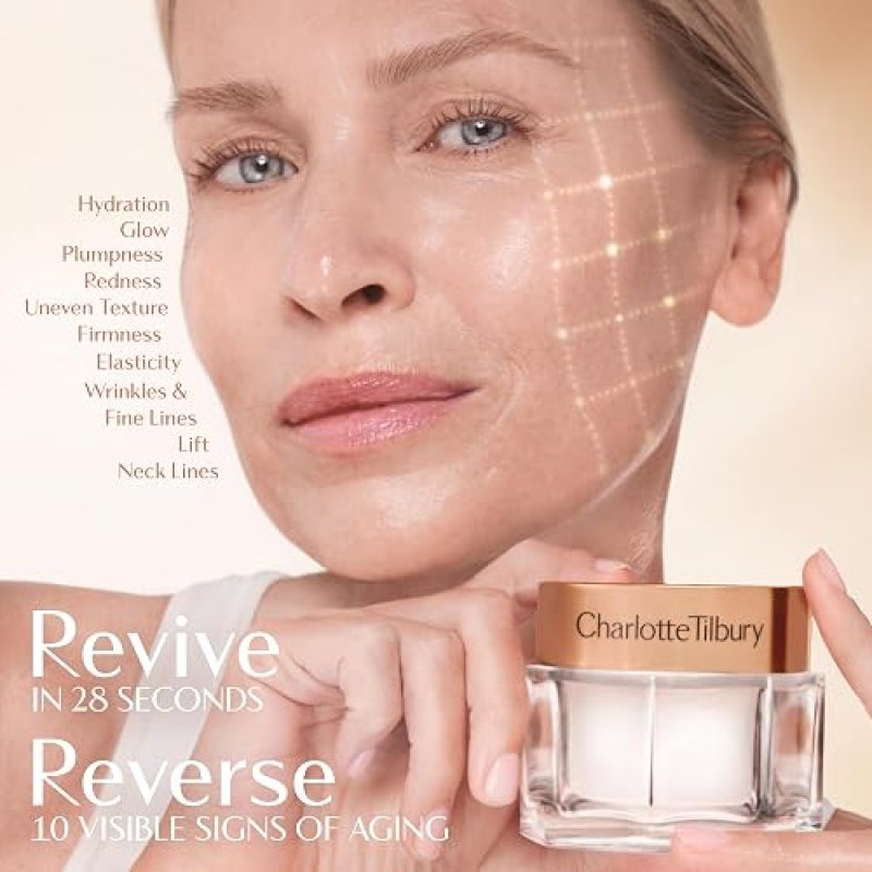 CHARLOTTE TILBURY MAGIC CREAM MOISTURIZER FIRMING, HYDRATING FACE CREAM WITH VITAMINS C E