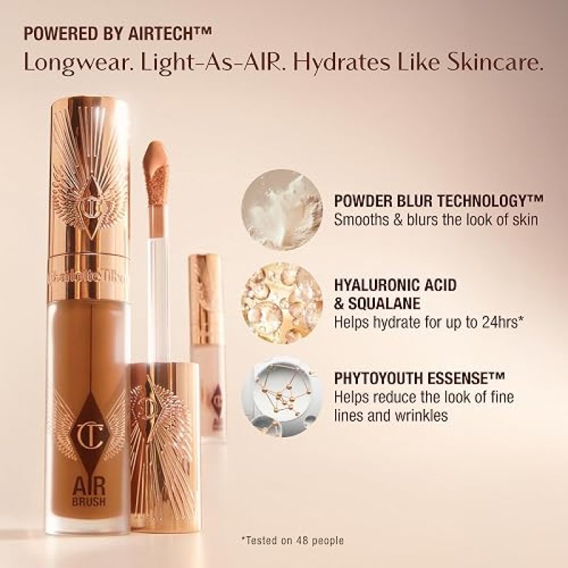 CHARLOTTE TILBURY AIRBRUSH FLAWLESS BLUR CONCEALER - FULL COVERAGE, HYDRATING, LONGWEAR