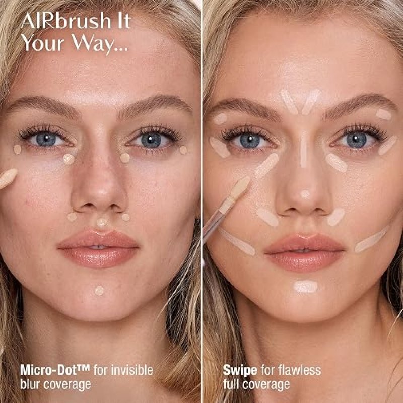 CHARLOTTE TILBURY AIRBRUSH FLAWLESS BLUR CONCEALER - FULL COVERAGE, HYDRATING, LONGWEAR, MATTE