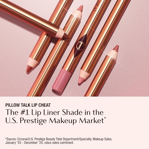 CHARLOTTE TILBURY LIP CHEAT LIP LINER PENCIL FULLER LIPS, WATERPROOF, JOJOBA OIL HYALURONIC ACID