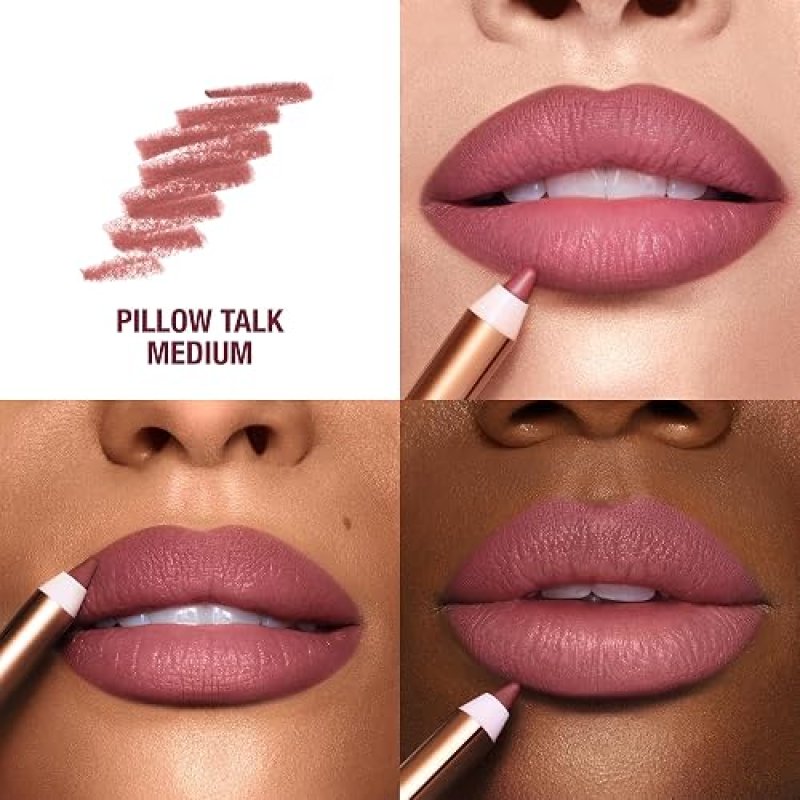 CHARLOTTE TILBURY LIP CHEAT LIP LINER PENCIL FULLER LIPS, WATERPROOF, JOJOBA OIL HYALURONIC ACID
