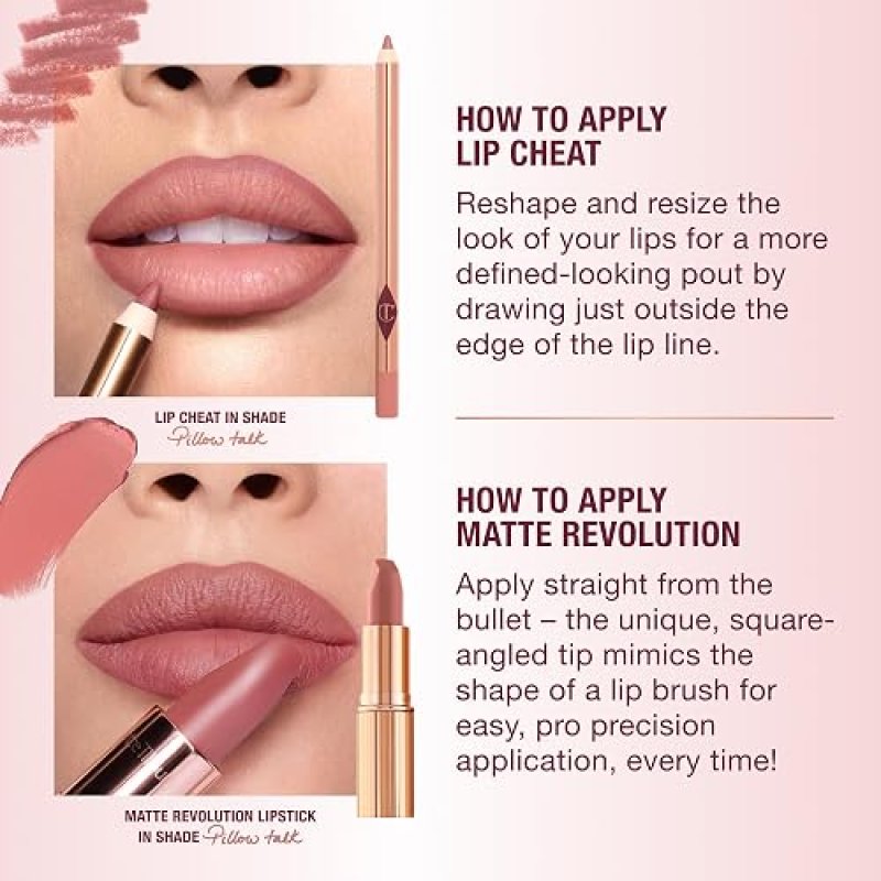 CHARLOTTE TILBURY LIP CHEAT LIP LINER PENCIL FULL LIPS, WATERPROOF, SMUDGE TRANSFER-PROOF