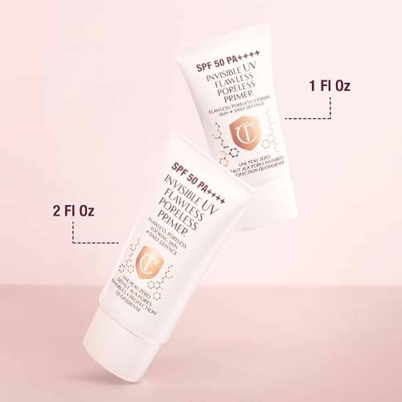 CHARLOTTE TILBURY INVISIBLE UV PRIMER SPF 50 HYDRATING, PORELESS FACE SUNSCREEN PRIMER
