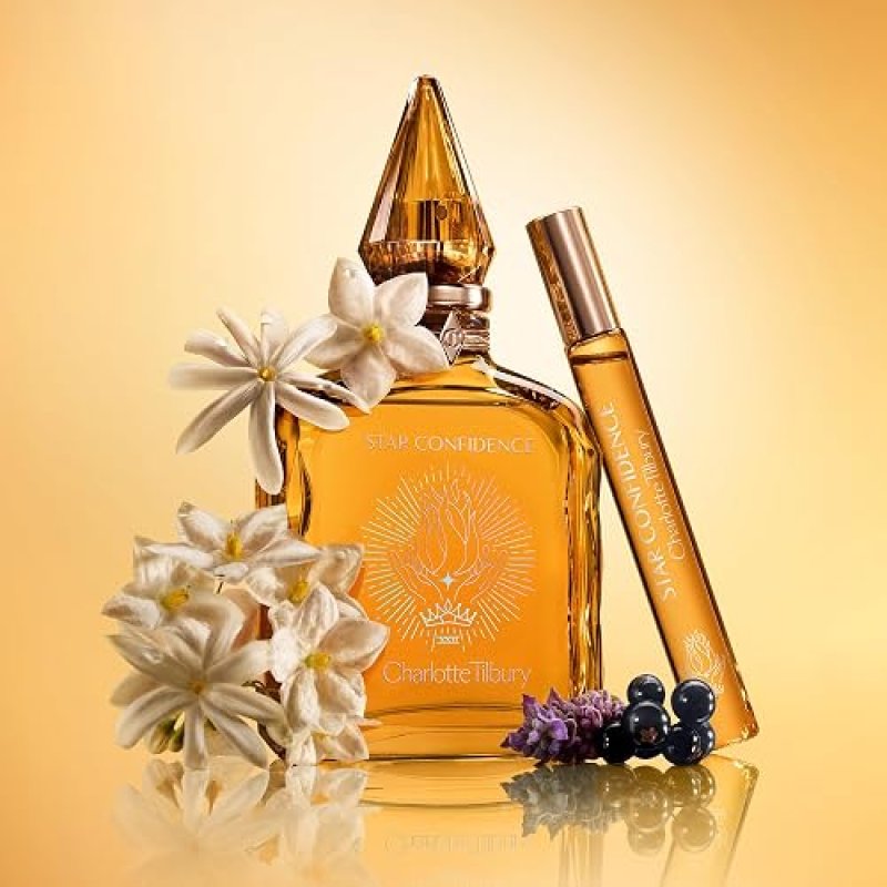 CHARLOTTE TILBURY STAR CONFIDENCE EAU DE PARFUM LONG-LASTING FLORAL WOODY SCENT WITH PATCHOULI