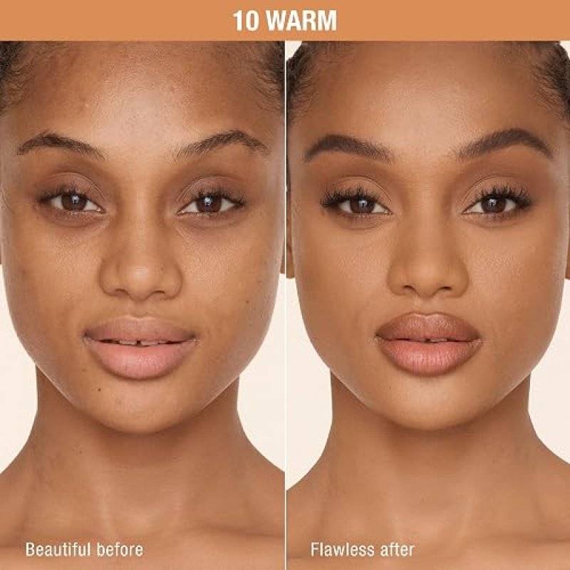 CHARLOTTE TILBURY AIRBRUSH FLAWLESS MATTE FOUNDATION FULL COVERAGE, WATERPROOF, PORE-BLURRING