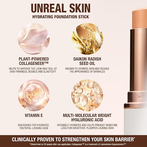 CHARLOTTE TILBURY UNREAL SKIN TINT SHEER GLOW HYDRATING FOUNDATION STICK LIGHTWEIGHT CREAM MAKEUP