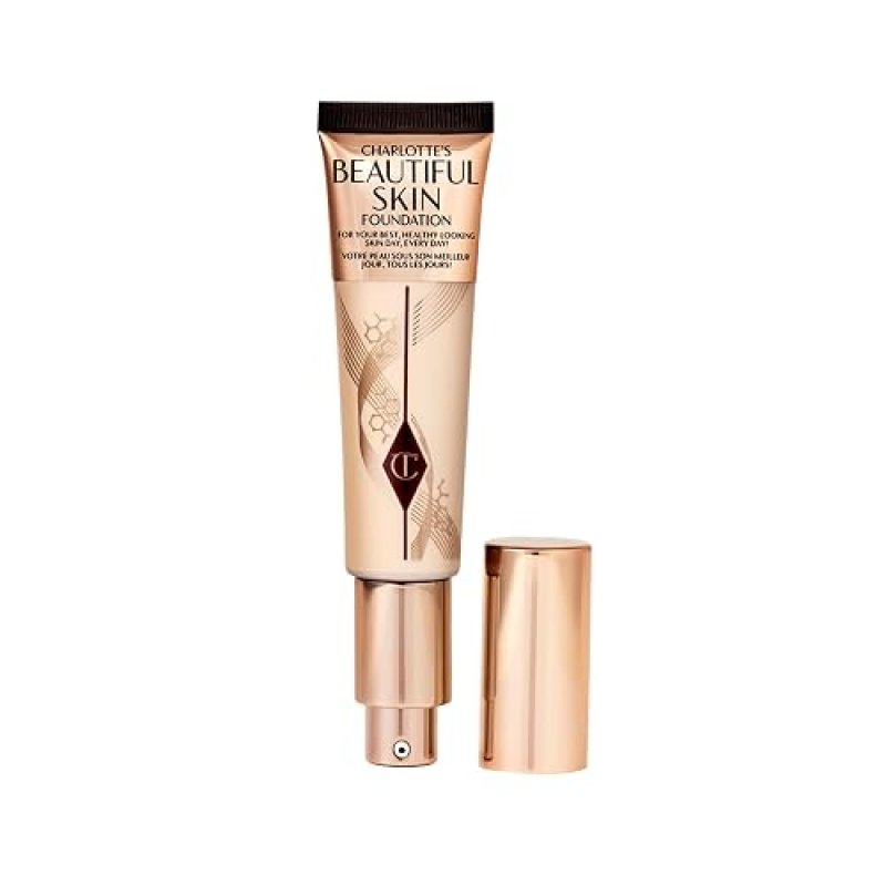 CHARLOTTE TILBURY BEAUTIFUL SKIN HYDRATING FOUNDATION - MEDIUM COVERAGE, BUILDABLE GLOW MAKEUP