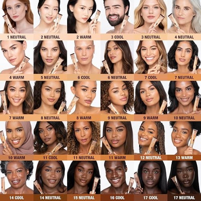 CHARLOTTE TILBURY BEAUTIFUL SKIN HYDRATING FOUNDATION - MEDIUM COVERAGE, BUILDABLE GLOW MAKEUP