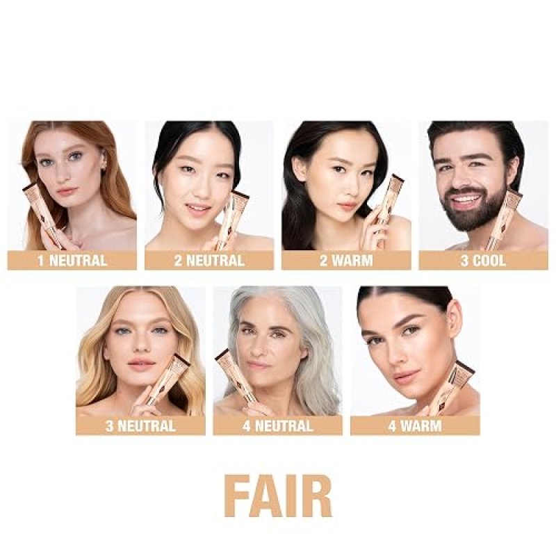 CHARLOTTE TILBURY BEAUTIFUL SKIN HYDRATING FOUNDATION - MEDIUM COVERAGE, GLOW PLUMPING MAKEUP