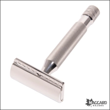 ABOVE THE TIE S1 SLANT STAINLESS STEEL CLOSED COMB DE SAFETY RAZOR WITH 90MM HANDLE, POLISHED FINISH