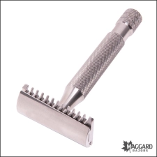 ABOVE THE TIE S1 SLANT STAINLESS STEEL OPEN COMB DE SAFETY RAZOR WITH 90MM HANDLE, CLASSIC FINISH