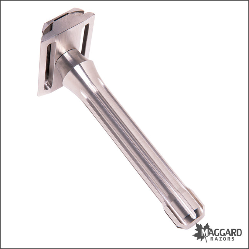 BLACKLAND RAZORS BLACKBIRD STAINLESS STEEL CLOSED COMB DE SAFETY RAZOR WITH 85MM HANDLE, MACHINED FINISH