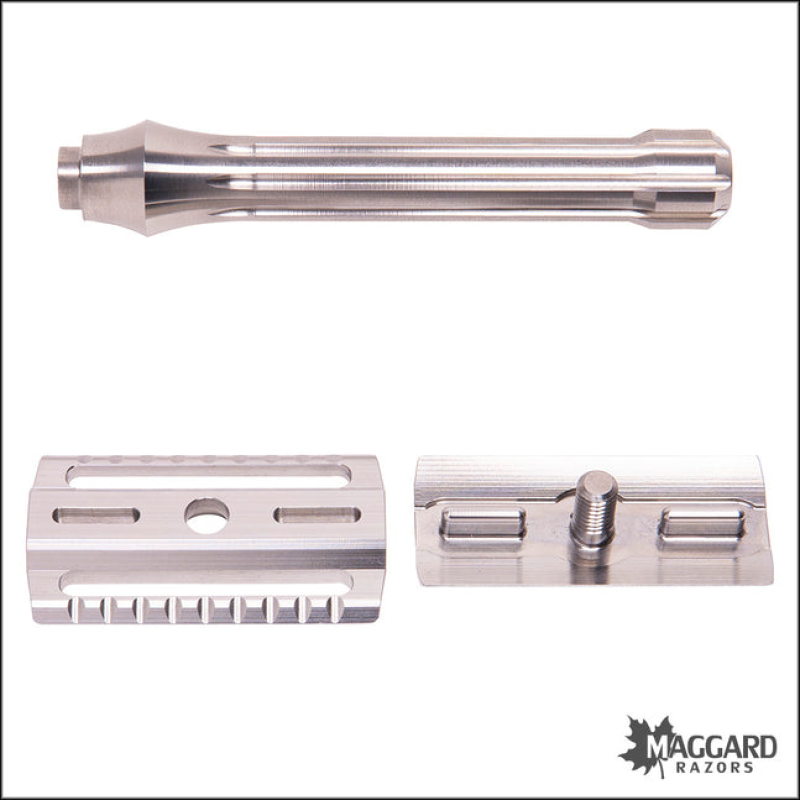 BLACKLAND RAZORS BLACKBIRD STAINLESS STEEL CLOSED COMB DE SAFETY RAZOR WITH 85MM HANDLE, MACHINED FINISH