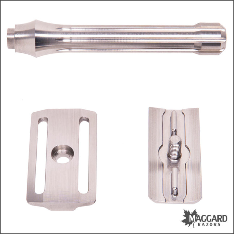 BLACKLAND RAZORS BLACKBIRD STAINLESS STEEL CLOSED COMB DE SAFETY RAZOR WITH 85MM HANDLE, MACHINED FINISH
