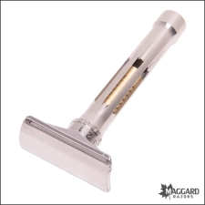 BLACKLAND RAZORS OSPREY STAINLESS STEEL CLOSED COMB DE SAFETY RAZOR WITH 85MM HANDLE, MACHINED FINISH