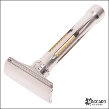 BLACKLAND RAZORS OSPREY TITANIUM CLOSED COMB DE SAFETY RAZOR WITH 85MM HANDLE, MACHINED FINISH