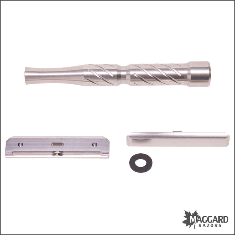 BLACKLAND RAZORS VECTOR STAINLESS STEEL CLOSED COMB SINGLE EDGE SAFETY RAZOR WITH 92MM HANDLE, MACHINED FINISH
