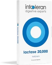 INTOLERAN LACTASE 20,000 IU DIGESTIVE ENZYME TABLETS - 6 SCORED PILLS FOR LACTOSE INTOLERANCE
