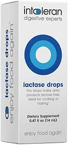 INTOLERAN LACTASE ENZYME DROPS FOR LACTOSE DIGESTION - 0.47 FL OZ 14ML