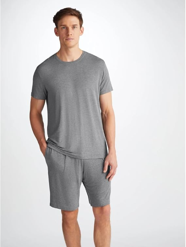 DEREK ROSE MENS MICRO MODAL JERSEY LOUNGE SHORTS WITH DRAWSTRING FOR COMFORTABLE FIT