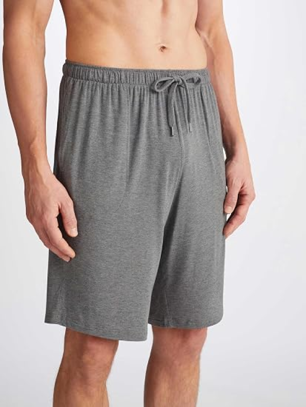 DEREK ROSE MENS MICRO MODAL JERSEY LOUNGE SHORTS WITH DRAWSTRING FOR COMFORTABLE FIT
