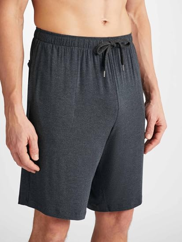 DEREK ROSE MENS MICRO MODAL JERSEY LOUNGE SHORTS WITH DRAWSTRING FOR COMFORT