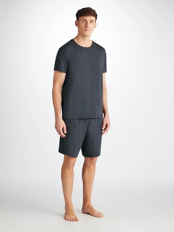 DEREK ROSE MENS MICRO MODAL JERSEY LOUNGE SHORTS WITH DRAWSTRING FOR COMFORT
