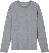 DEREK ROSE MENS LONG SLEEVE MICRO MODAL LOUNGE TEE CASUAL ATHLETIC LEISUREWEAR SHIRT CHARCOAL