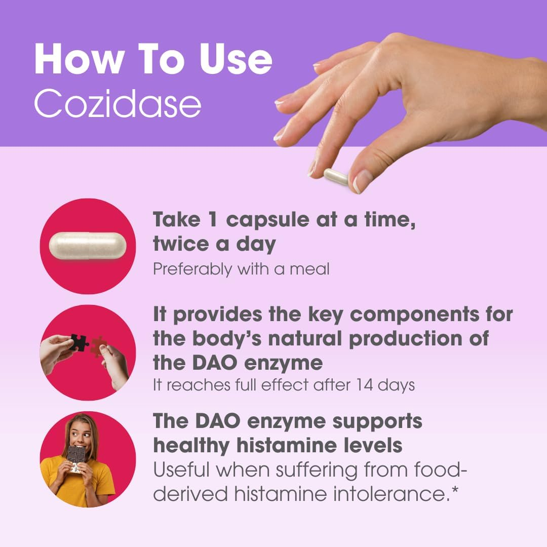 INTOLERAN COZIDASE DAO DIETARY SUPPLEMENT 60 CAPSULES FOR DIGESTIVE SUPPORT
