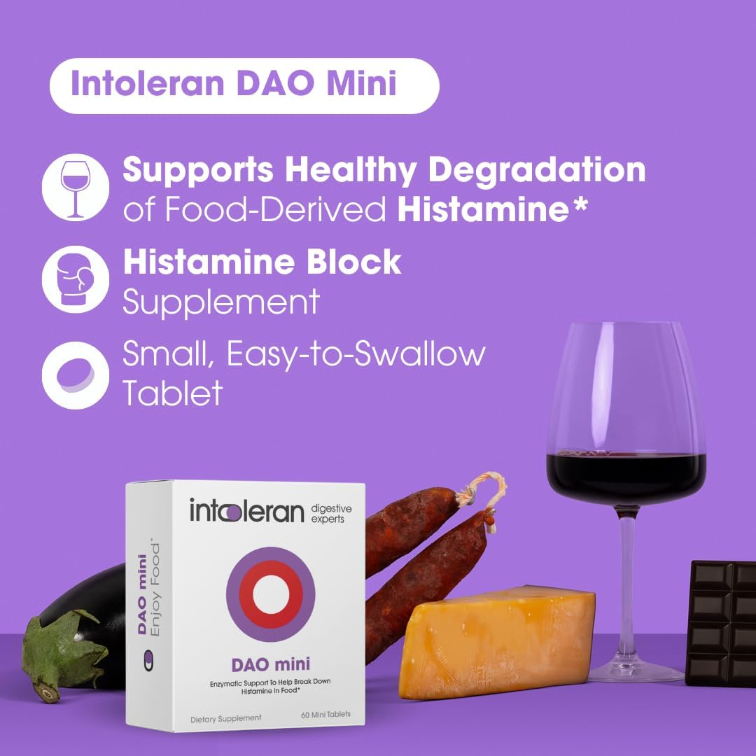 INTOLERAN DAO MINI DIGESTIVE ENZYMES SUPPLEMENT 60 TABLETS FOR IMPROVED DIGESTION