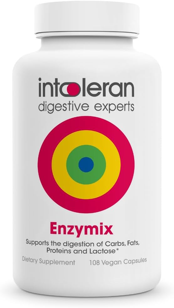 INTOLERAN LIPASE DIGESTIVE ENZYME SUPPLEMENT 108 CAPSULES FOR IMPROVED DIGESTION
