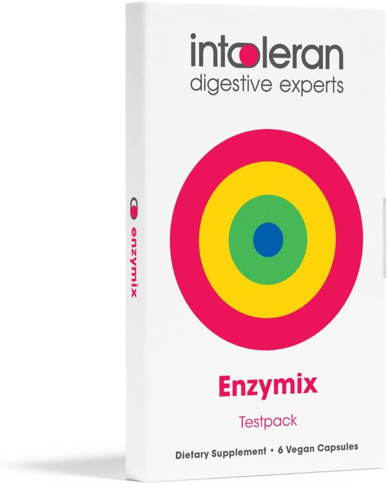 INTOLERAN ENZYMIX DIGESTIVE ENZYMES TEST PACK 6 CAPSULES FOR IMPROVED DIGESTION