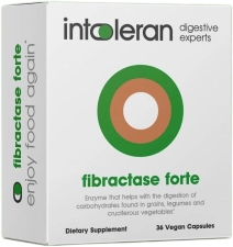 INTOLERAN FIBRACTASE 1200 DIGESTIVE ENZYME SUPPLEMENT - 36 CAPSULES FOR DIGESTIVE HEALTH